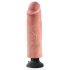 King Cock 10 - Biegsamer, Saugnapf Vibrator (25cm) - Naturfarben 