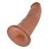 King Cock 9 - realistischer Dildo mit Saugnapf (23cm) - dunkles Natur 