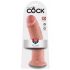 King Cock 10 - Großer Dildo mit Saugfuß (25cm) - Naturfarben 