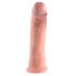 King Cock 10 - Großer Dildo mit Saugfuß (25cm) - Naturfarben 