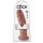 King Cock 10 - großer Dildo mit Saugnapf (25cm) - dunkel Natur 