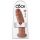 King Cock 10 - großer Dildo mit Saugnapf (25cm) - dunkel Natur 