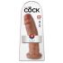 King Cock 10 - großer Dildo mit Saugnapf (25cm) - dunkel Natur 