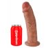 King Cock 10 - großer Dildo mit Saugnapf (25cm) - dunkel Natur 