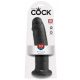 King Cock 10 - großer Saugnapf-Dildo (25 cm) - schwarz