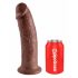 King Cock 10 - großer Haftfuß-Dildo (25 cm) - braun