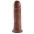 King Cock 10 - Großer Dildo mit Saugfuß (25cm) - Braun 