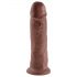 King Cock 10 - großer Haftfuß-Dildo (25 cm) - braun