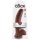 King Cock 9 - großer Klemmdildo, Hoden-Dildo (23cm) - braun 