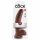 King Cock 9 - großer Saugnapf-Dildo mit Hoden (23 cm) - braun