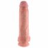 King Cock 11 - Saugfuß-Dildo mit Hoden (28 cm) - naturfarben