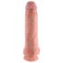 King Cock 11 - Saugnapf Dildo mit Hoden (28cm) - Natur