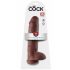 King Cock 11 - Großer Dildo mit Saugfuß und Hoden (28cm) - Braun 