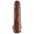 King Cock 11 - Großer Dildo mit Saugfuß und Hoden (28cm) - Braun 