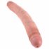 King Cock 12 Slim - naturgetreuer Doppel-Dildo (31 cm) - Natur