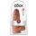 King Cock 9 Chubby - Saugnapf, Hoden Dildo (23cm) - Dunkles Natur 