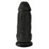 King Cock 9 Chubby - haftender Dildo mit Hoden (23 cm) - schwarz