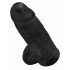 King Cock 9 Chubby - haftender Dildo mit Hoden (23 cm) - schwarz