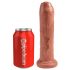 King Cock 7 Vorhautmeister - lebensechter Dildo (18cm) - dunkles Natur 