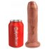 King Cock 7 - naturgetreuer Dildo (18 cm) - dunkel natur