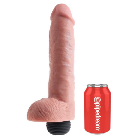 King Cock 11 - realistischer spritzender Dildo (28 cm) - Naturfarbe 