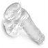 King Cock Clear 6 - Saugfuß, Hoden kleiner Dildo (15cm) 