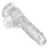 King Cock Clear 6 - Haftbasis und Hoden, kleiner Dildo (15cm)