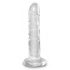 King Cock Clear 8 - Saugnapf Dildo mit Hoden (20cm) 