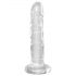 King Cock Clear 8 - Saugnapf Dildo mit Hoden (20cm) 