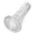 King Cock Clear 8 - Saugnapf Dildo mit Hoden (20cm) 