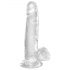 King Cock Clear 7 - Saugnapf, Hoden Dildo (18cm) 