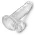 King Cock Clear 7 - Saugnapf, Hoden Dildo (18cm) 