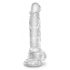 King Cock Clear 8 - Saugnapf, Hoden Dildo (20cm) 