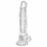 King Cock Clear 8 - Saugnapf, Hoden Dildo (20cm) 