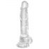 King Cock Clear 8 - Haftende Dildo mit Hoden (20cm)