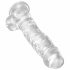 King Cock Clear 8 - Saugnapf, Hoden Dildo (20cm) 