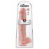 King Cock 15 - Haftfuß-Dildo mit Hoden (38 cm) - natur