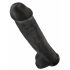 King Cock 15 - haftender Dildo mit Hoden (38 cm) - schwarz