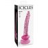 Icicles No. 86 - Glasdildo mit Penisform (Pink)