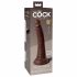 King Cock Elite 7- Saugnapffuß, realistischer Dildo (18cm) - Braun 