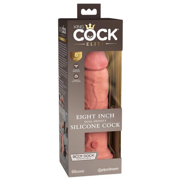 King Cock Elite 8 - Natürgetreuer Saugfußdildo (20 cm)