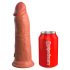 King Cock Elite 8 - Saugnapf, realistischer Dildo (20cm) - dunkles Natur 