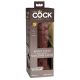 King Cock Elite 8 - Saugnapf, lebensechter Dildo (20cm) - Braun 