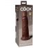 King Cock Elite 8 - Saugnapf, lebensechter Dildo (20cm) - Braun 