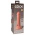 King Cock Elite 6 - Saugnapf, lebensnaher Vibrator (15cm) - Naturfarben 