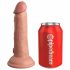 King Cock Elite 6 - Saugnapf, lebensnaher Vibrator (15cm) - Naturfarben 