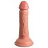 King Cock Elite 6 – realistisch wirkender Vibrator mit Saugbasis 15 cm (dunkel natur)