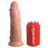 King Cock Elite 8 - Saugnapfbasis, realistischer Vibrator (20cm) - Naturfarbe 