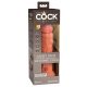 King Cock Elite 8 - Saugnapf, realistischer Vibrator 20cm (dunkles Natur) 