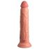 King Cock Elite 9 - Saugnapfbasis, radio kontrollierte realistische Vibrator 23cm - Natur 